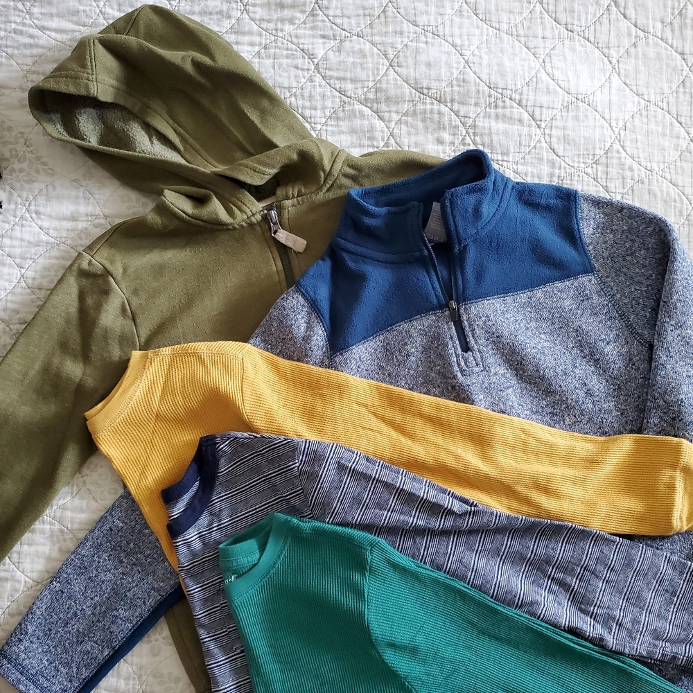 Bundle of boys long sleeve shirts and sweaters Cat & Jack size 8-10